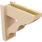 Ekena Millwork 6-in W x 16-in D x 16-in H Funston Slat Rough Cedar Woodgrain TimberThane Outlooker, Primed Tan OUTUR060X16X16FST24RCPR - alternate 3